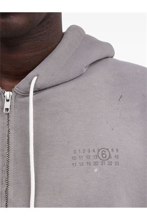 Grey cotton Numbers-motif hoodie MM6 MAISON MARGIELA | SH2HG0005M25013803